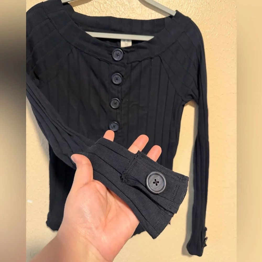 We The Free Top Long Sleeve Size Medium Free‎ People Scoop Neckline - Picture 5 of 5